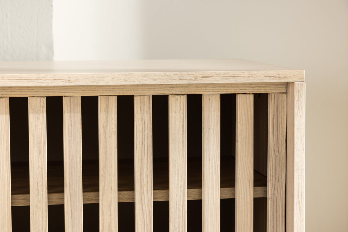 Designer TV-Board Valero 180 cm MDF – Matt, mat Lamellenfront