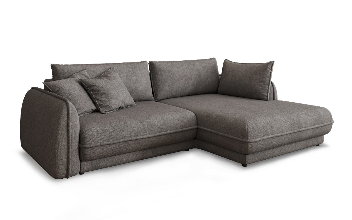 Designer Sofa Mojave II Stoff mat Schloffunktion an Stauraum