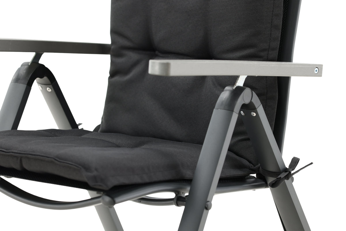 6er Set - Gaartstullkëssen Siena aus Polyester a 4 Faarwen