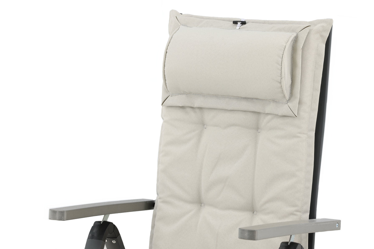 6er Set - Gaartstullkëssen Siena aus Polyester a 4 Faarwen