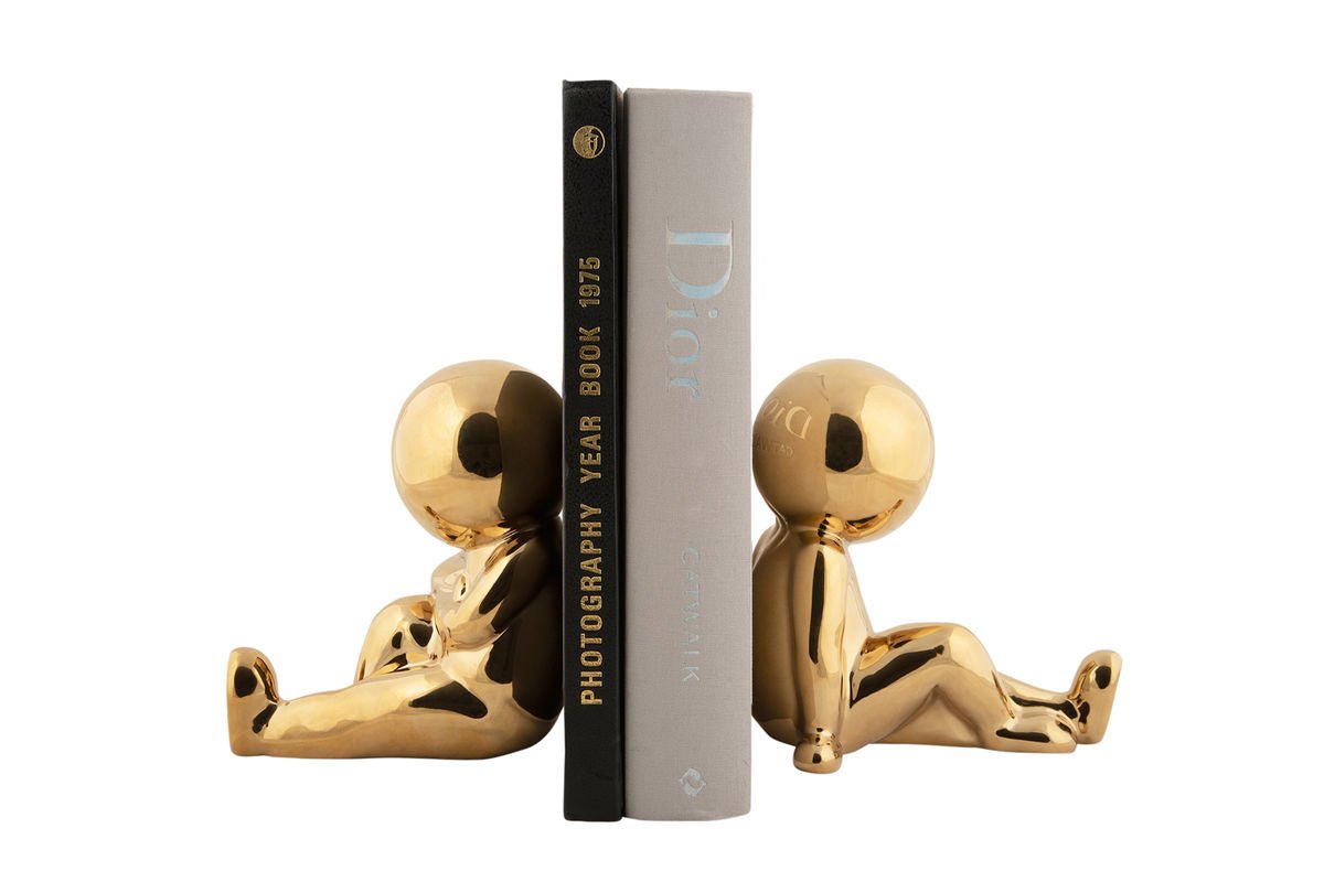 Buchstëtzer Lunvia - aus Keramik / sëtzend Duo