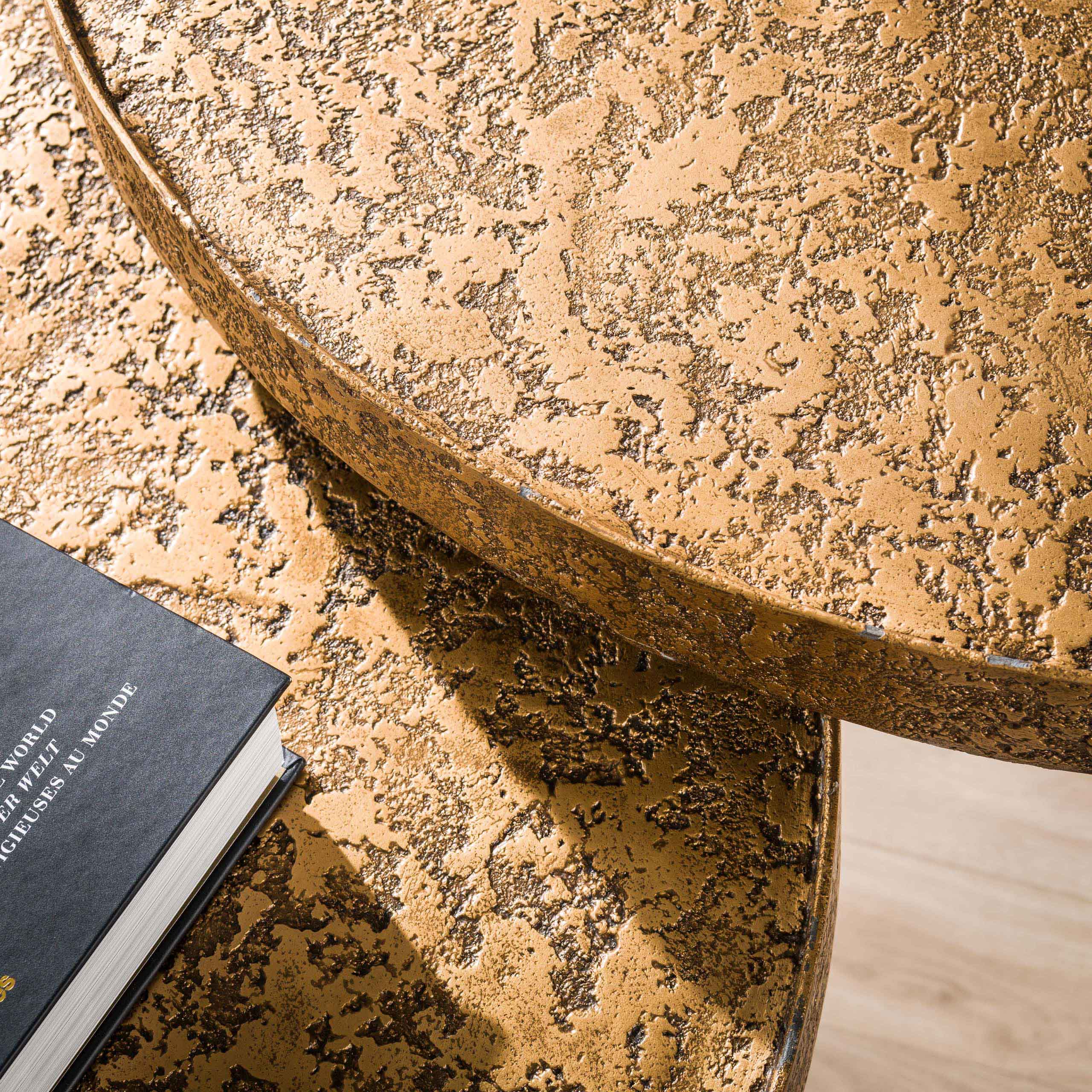 Couchtisch Kharu - 2er Set a Metallik-Antikbronze am ronnen Design