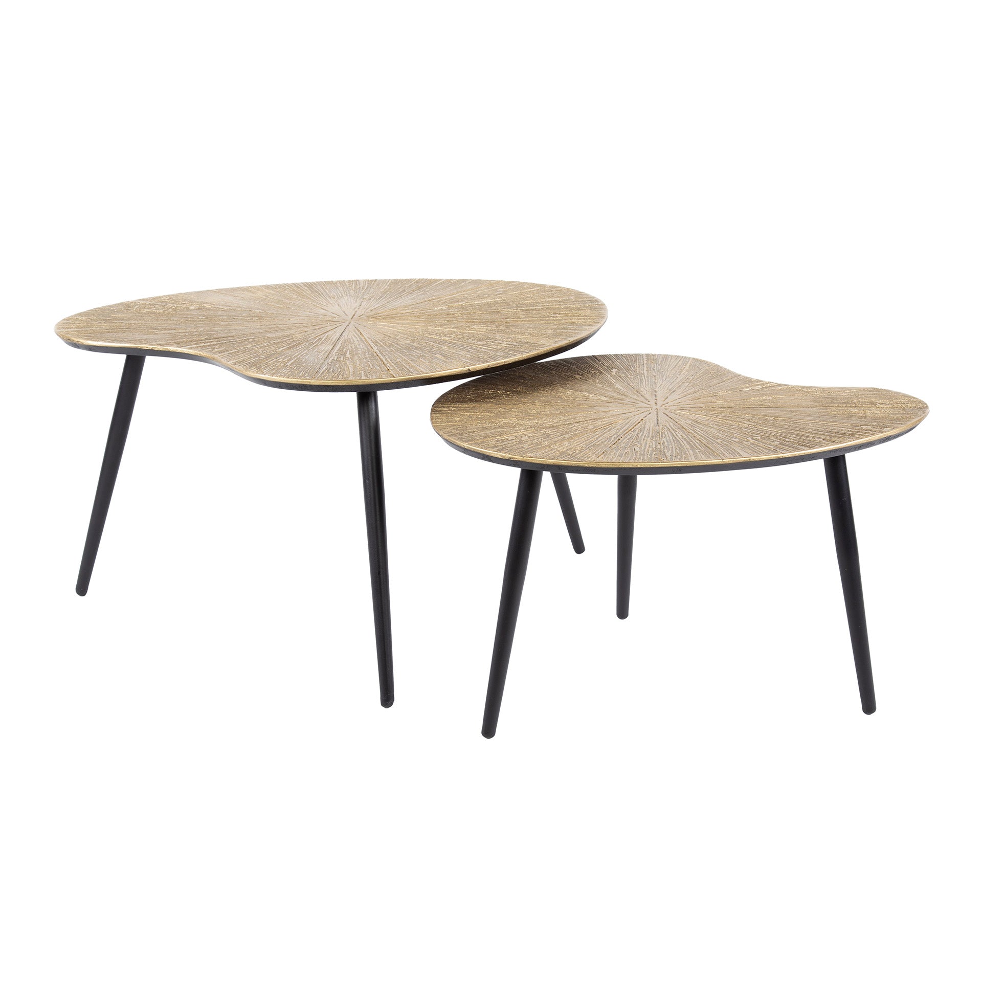 Couchtisch Tavino - 2er Set an Nierform an der Faarf Antikbronze