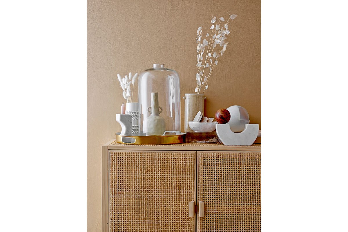 Vas "Snow" - wäiss Steingutvas