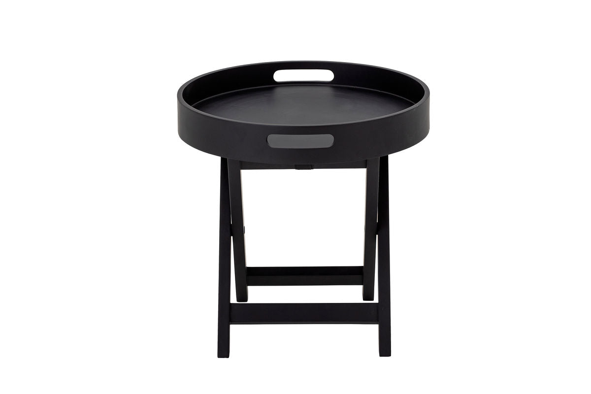 Beistelltisch Sora – Holztablett in Schwarz