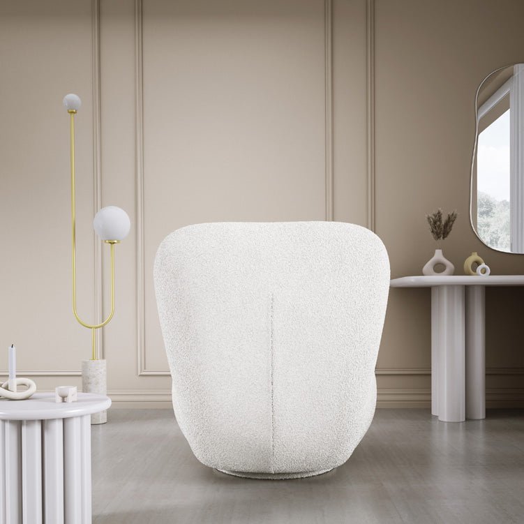 Designer Sëtzstull Kyoto 360° Dréifunktioun a Bouclé