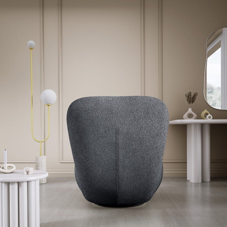 Designer Sëtzstull Kyoto 360° Dréifunktioun a Bouclé