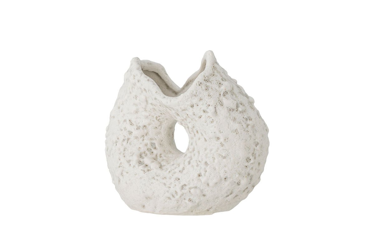 Vase Lillet - Weiß, aus Steingut