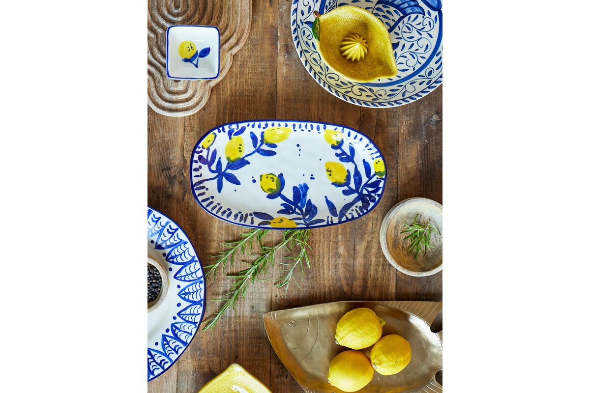 Servierplack Mavik - aus Steingutt gemaach