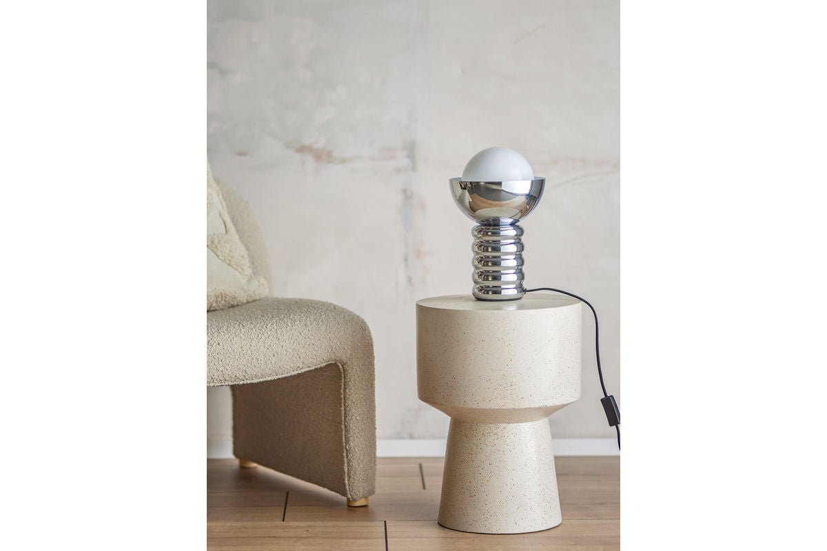 Dëschlampe Chrome - Chromoptik aus Metall