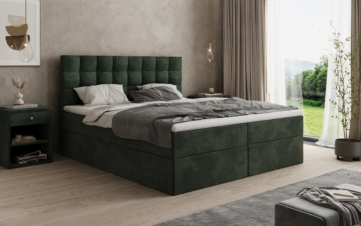 Boxspringbett Como an Cord mat Stauraum
