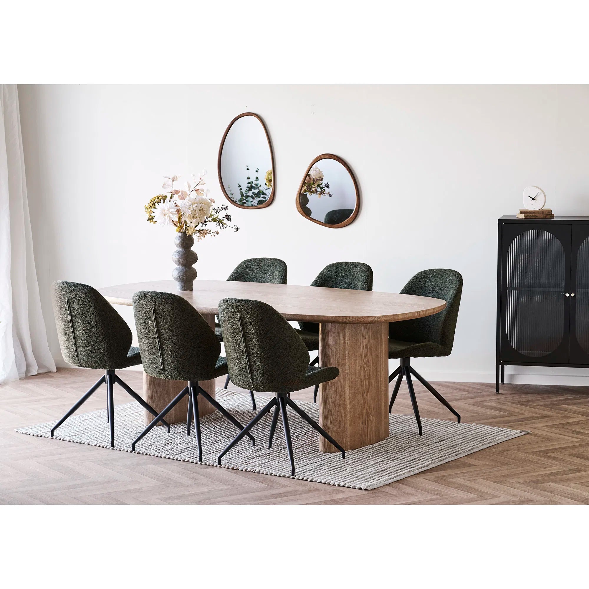 Spiegel Ardano – Organesch Form am Holz-Look (44×48 cm)