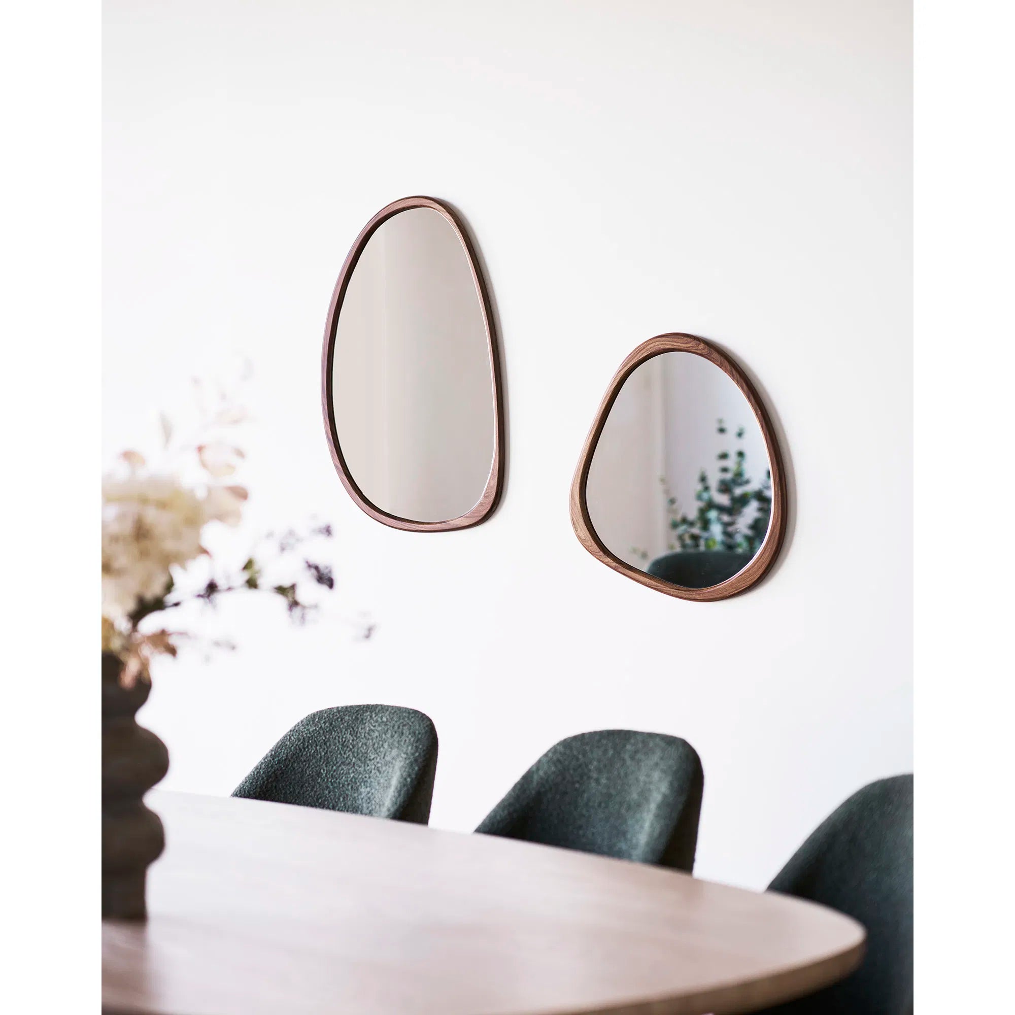 Spiegel Ardano – Organesch Form am Holz-Look (44×48 cm)