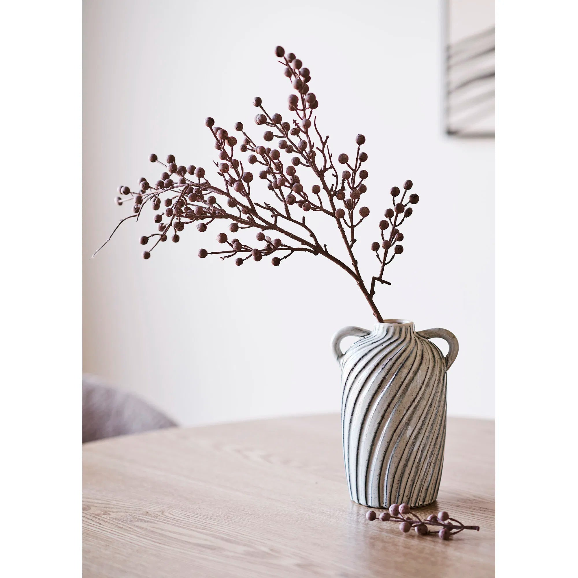 Vase Linea Blu – Keramikvase mat Grëffer
