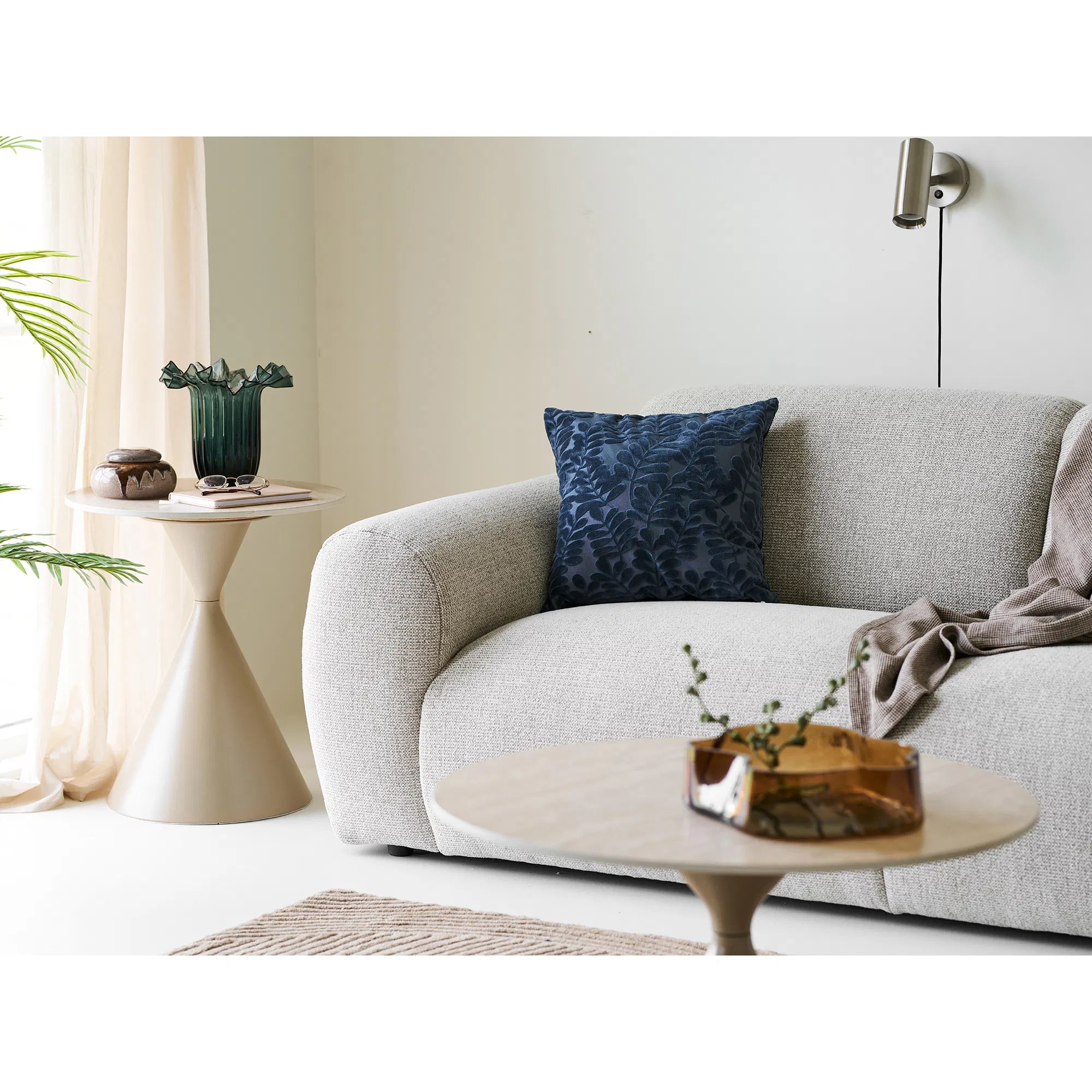 Vase Norelia - edle Glasvase in dunkelgrün