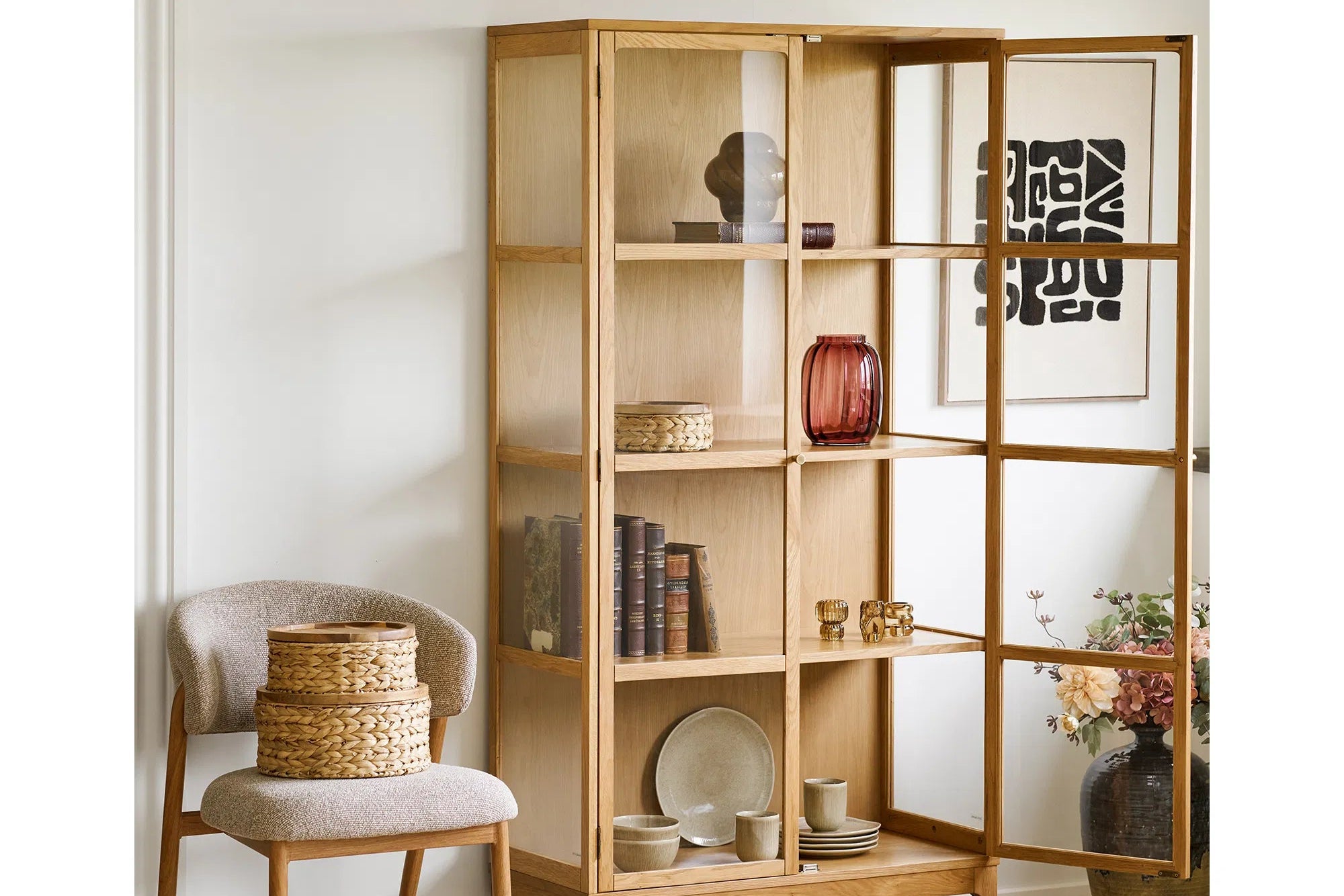 Vase Elvarin - edle Keramikvase in rot