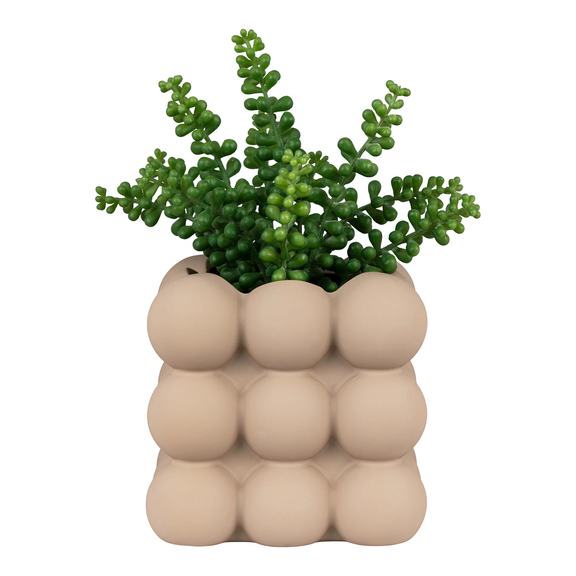 Blummepott „Caviano“ – Verspillt Kugeldesign aus Steingutt
