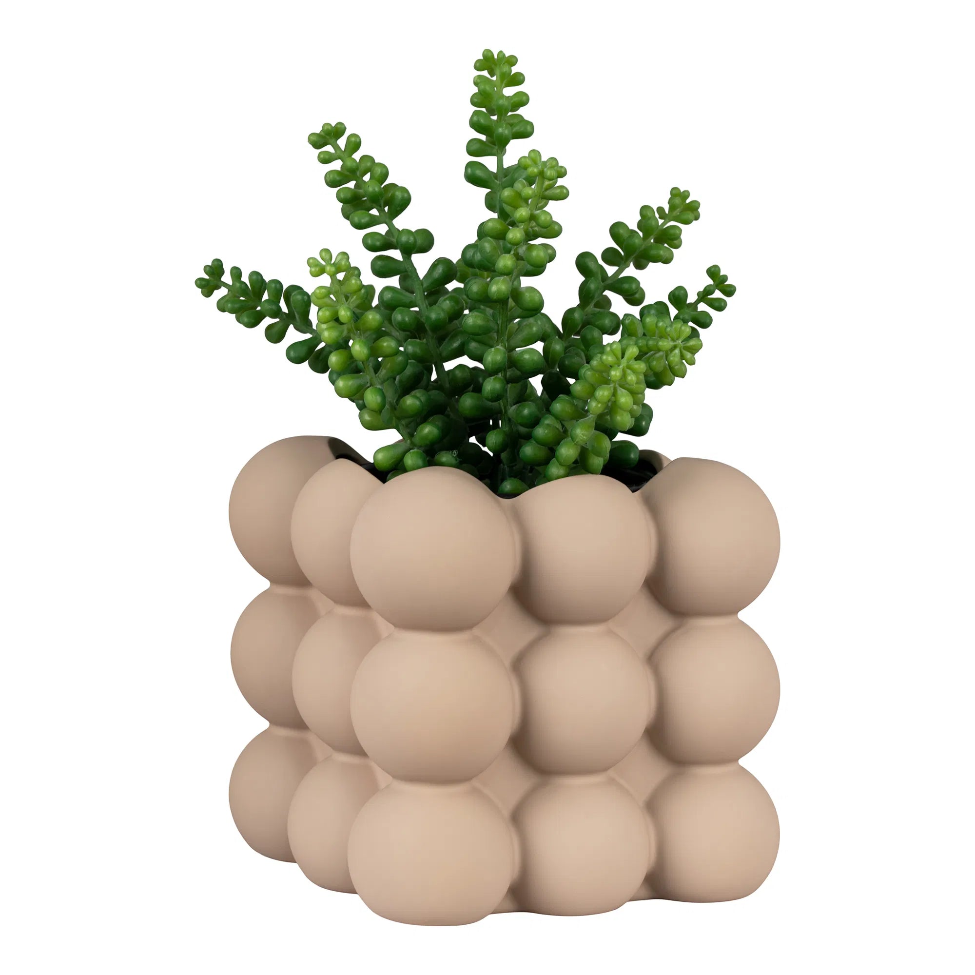 Blummepott „Caviano“ – Verspillt Kugeldesign aus Steingutt