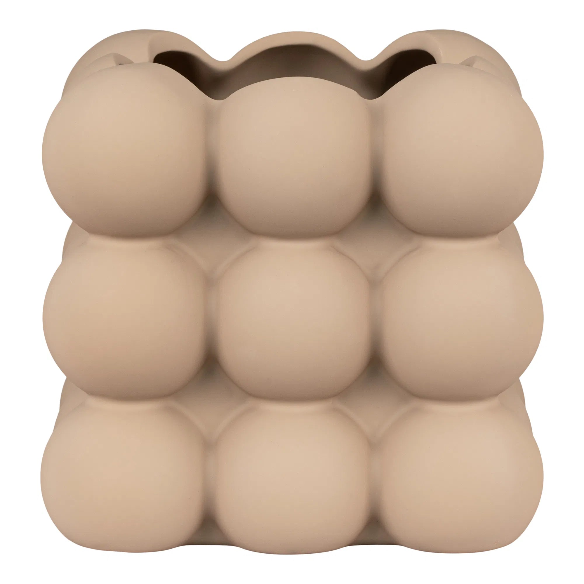 Blummepott „Caviano“ – Verspillt Kugeldesign aus Steingutt