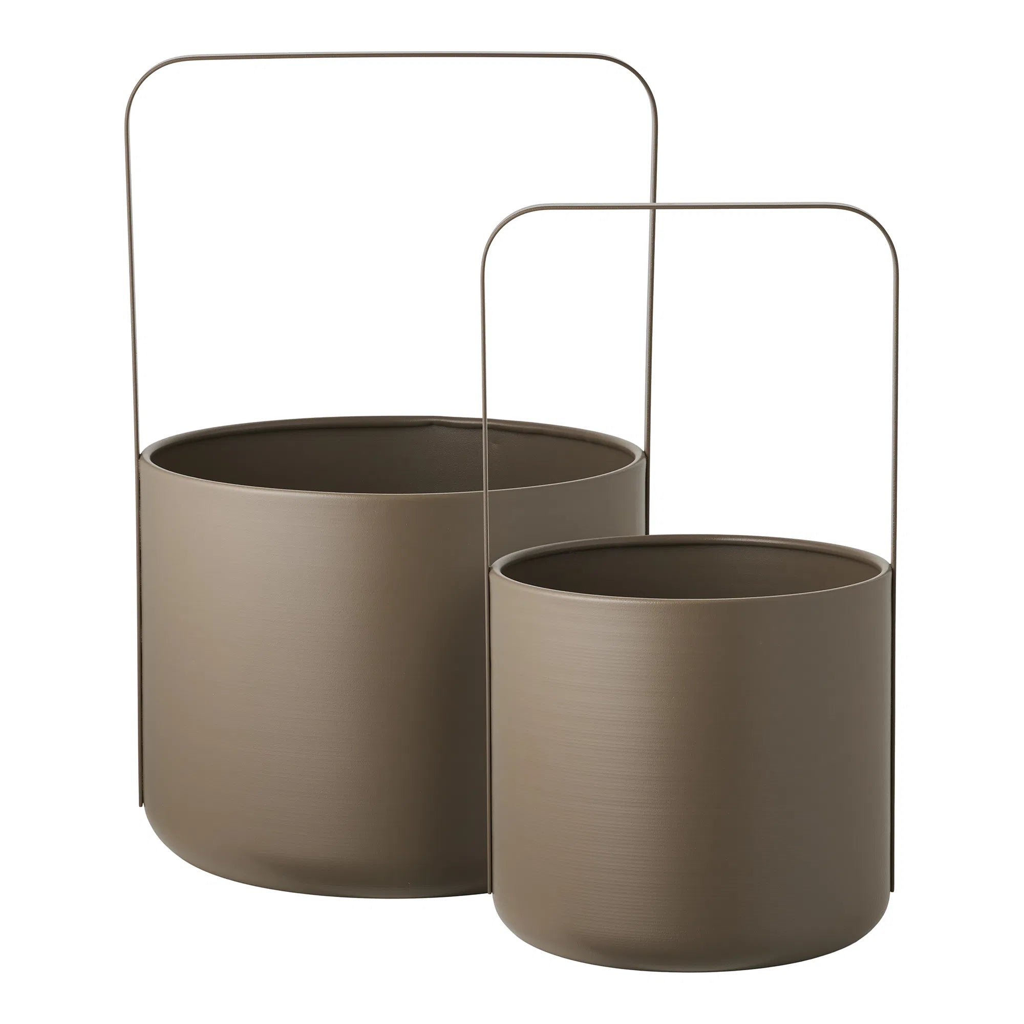 Blummepott „Arvion“ – 2er-Set aus brongem Stol