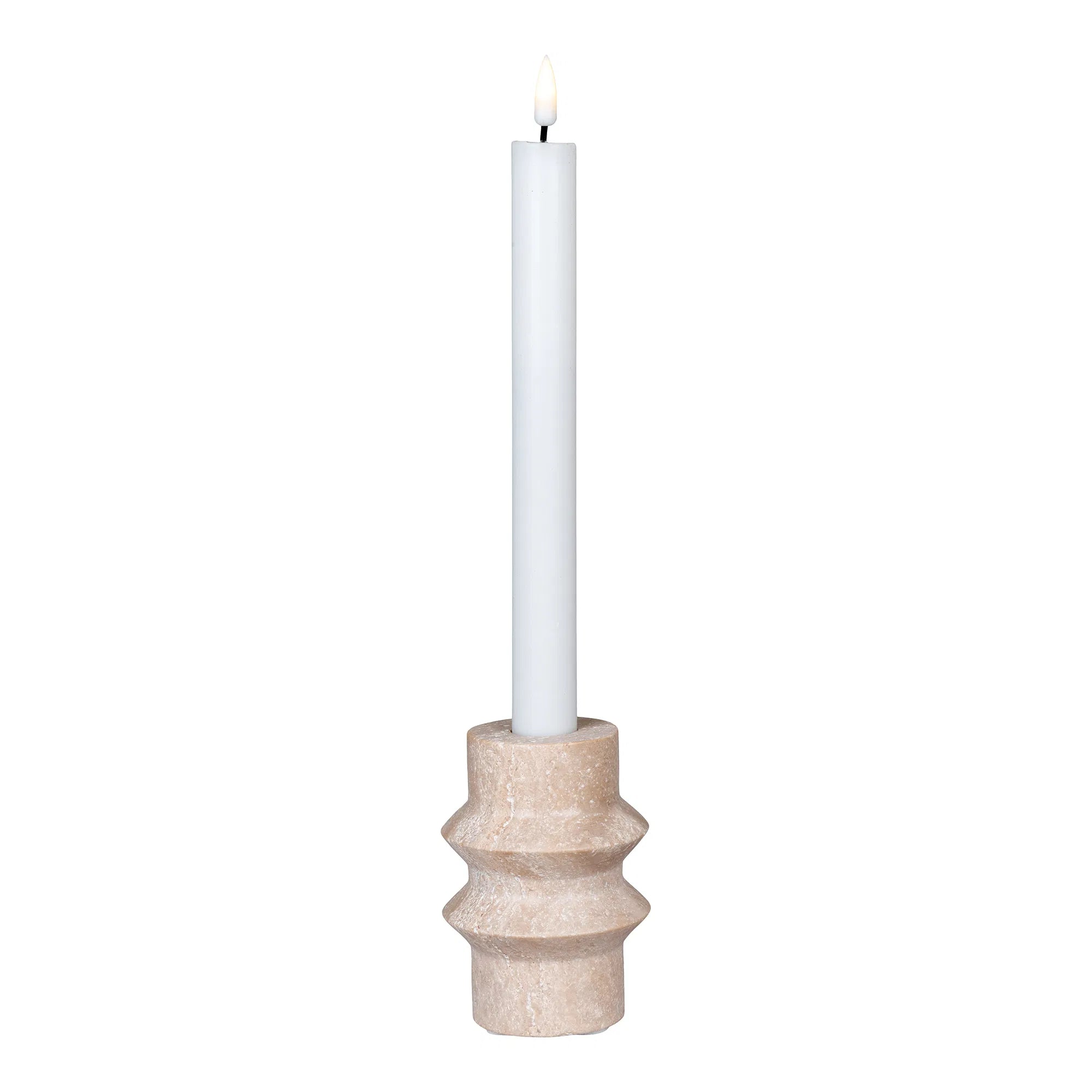 Kerzenhalter-Set "Traverno Duo" – Natursteen-Design aus Travertin