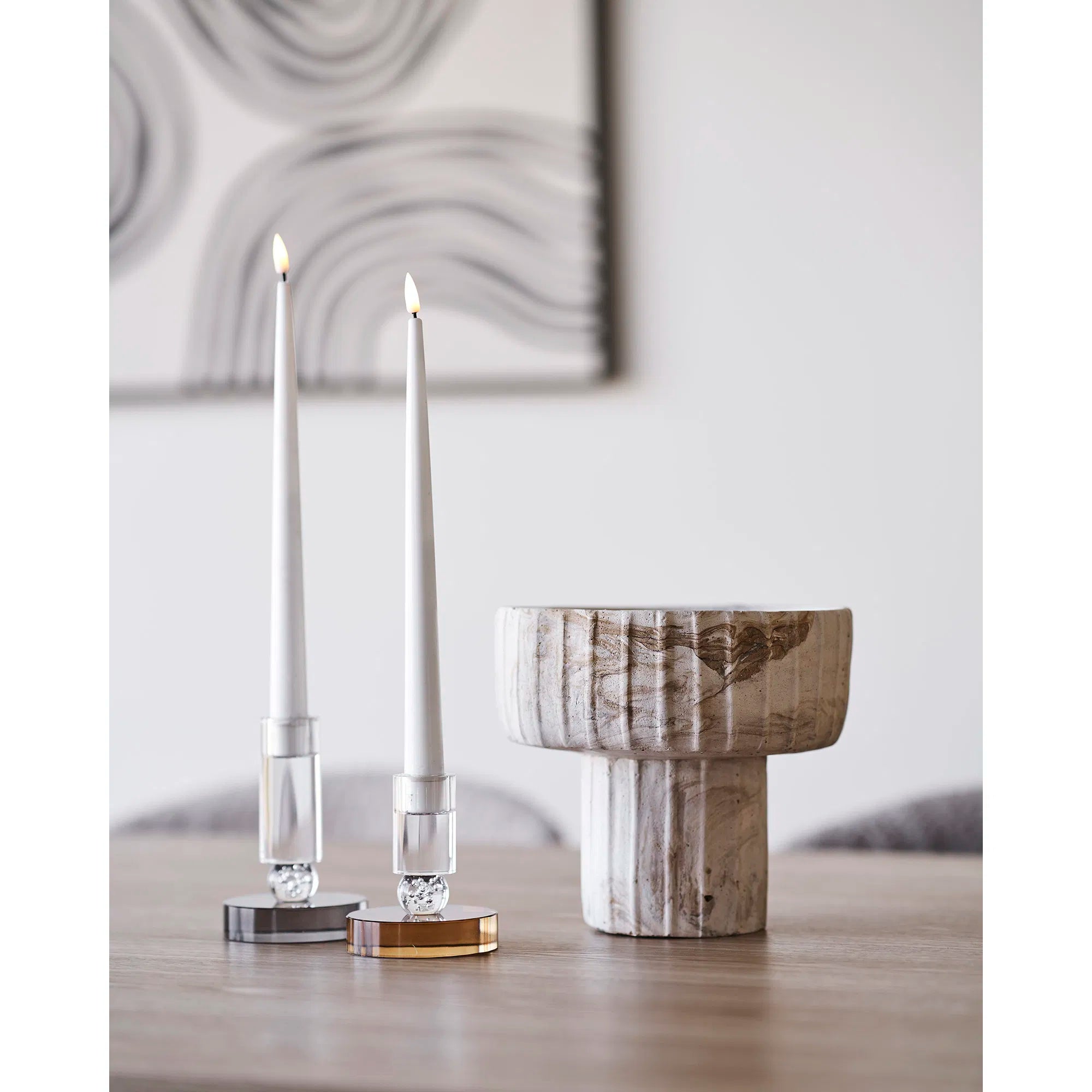 Cresto Kerzenhalter-Set (2-dlg.) – Gro & Brong aus Glas
