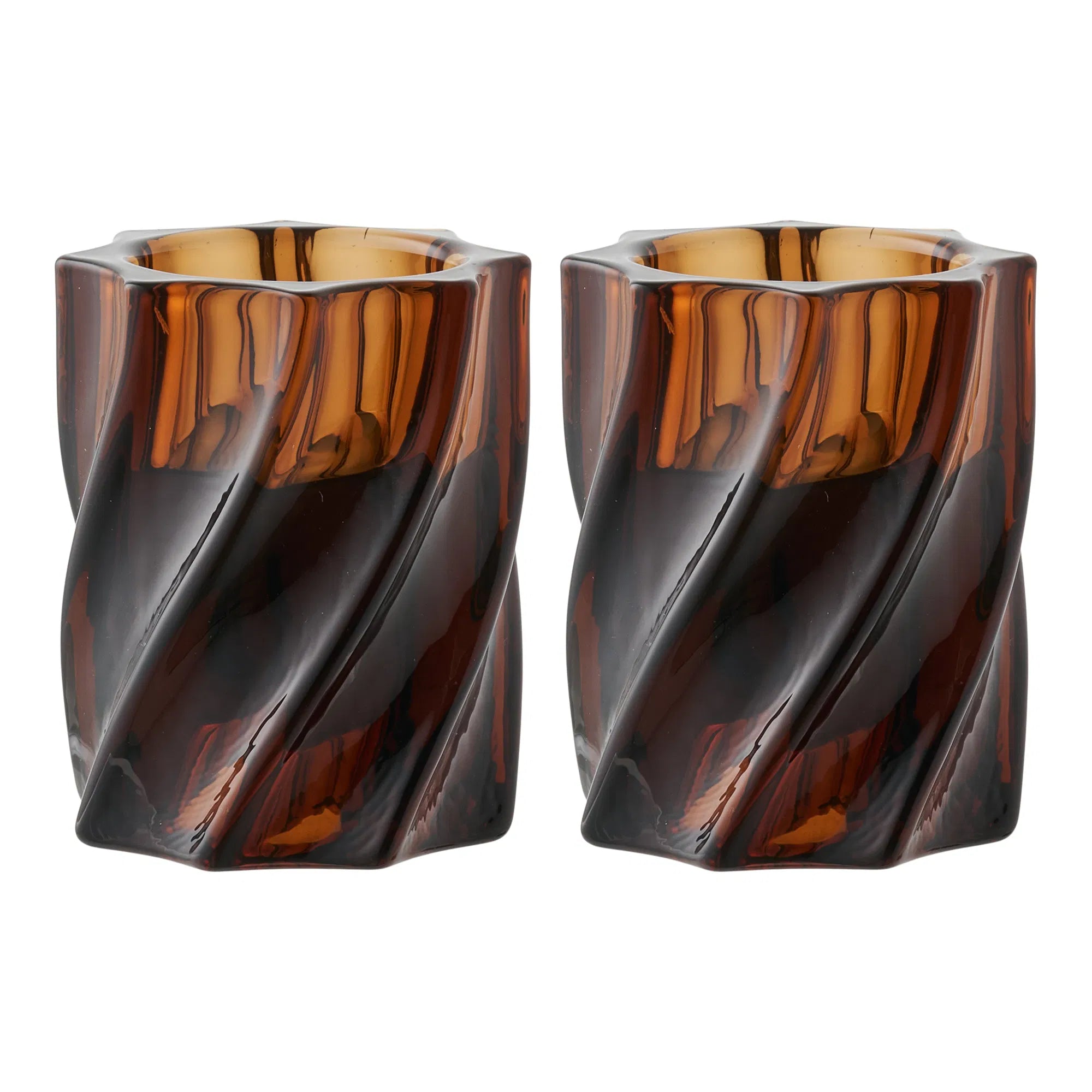 Kerzenhalter-Set „Smokaro“ – Glas a Rauchbrong (2er-Set)