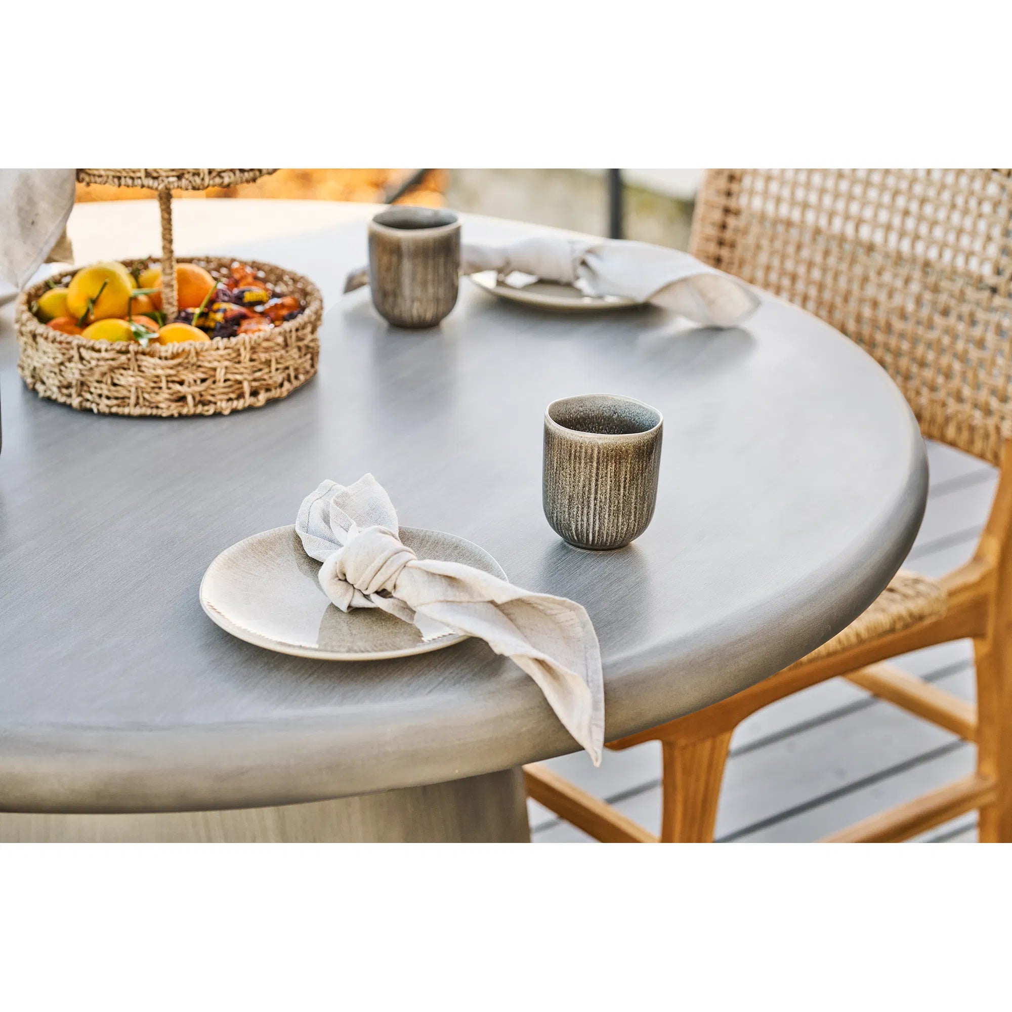 Becher-Set Arvessa – aus Steingut mat reaktiver Glasur hiergestallt