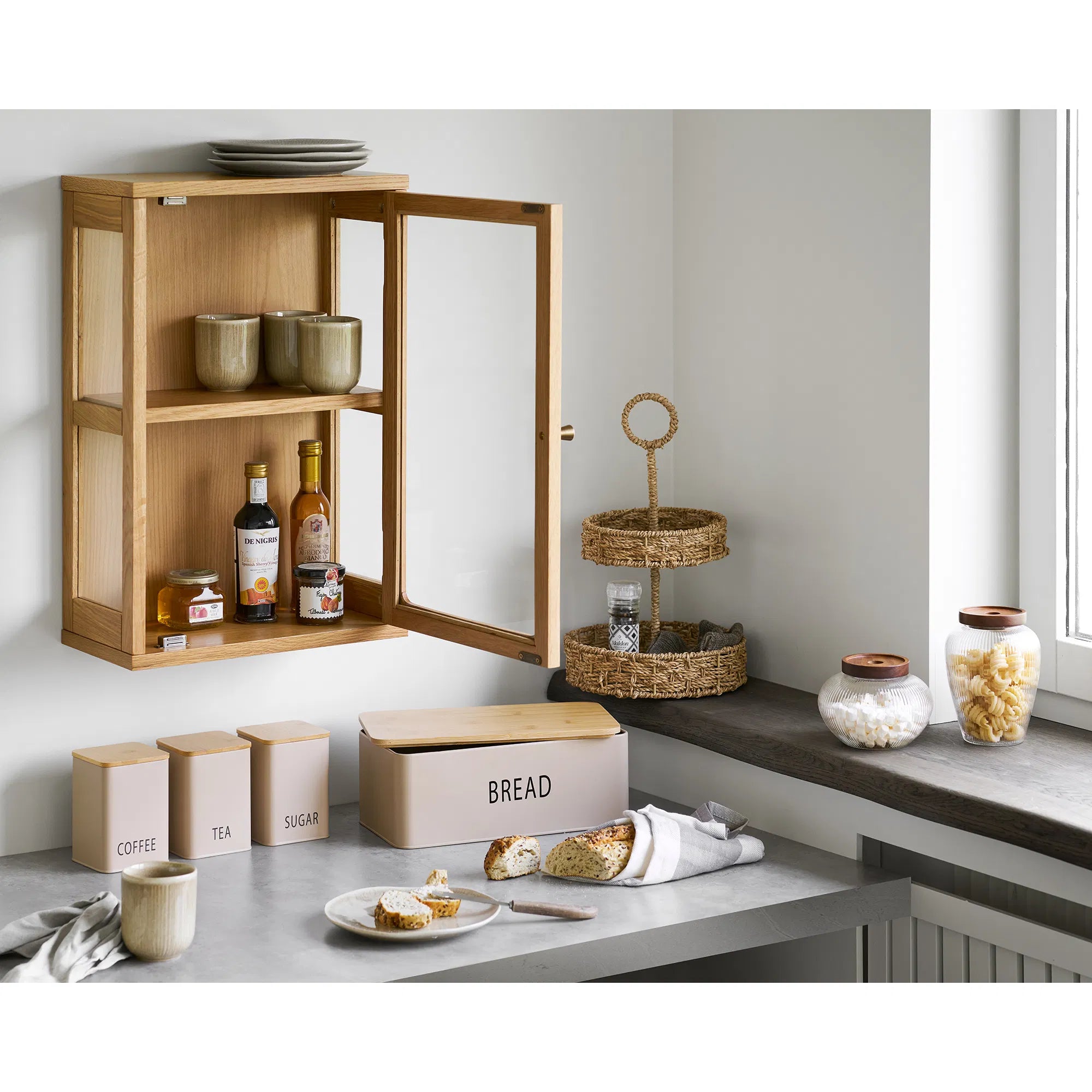 Brotbox Jorvella - aus Metall mit Bambusdeckel (4er Set)