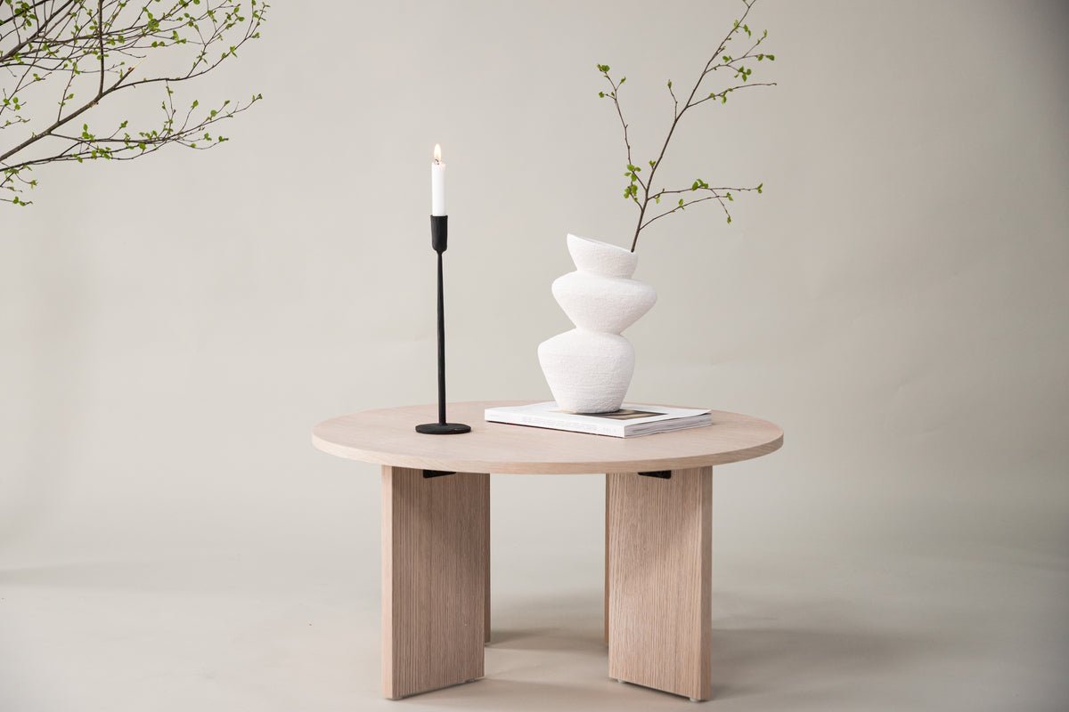 Couchtisch Davinci - Rundtisch mit Holzoptik