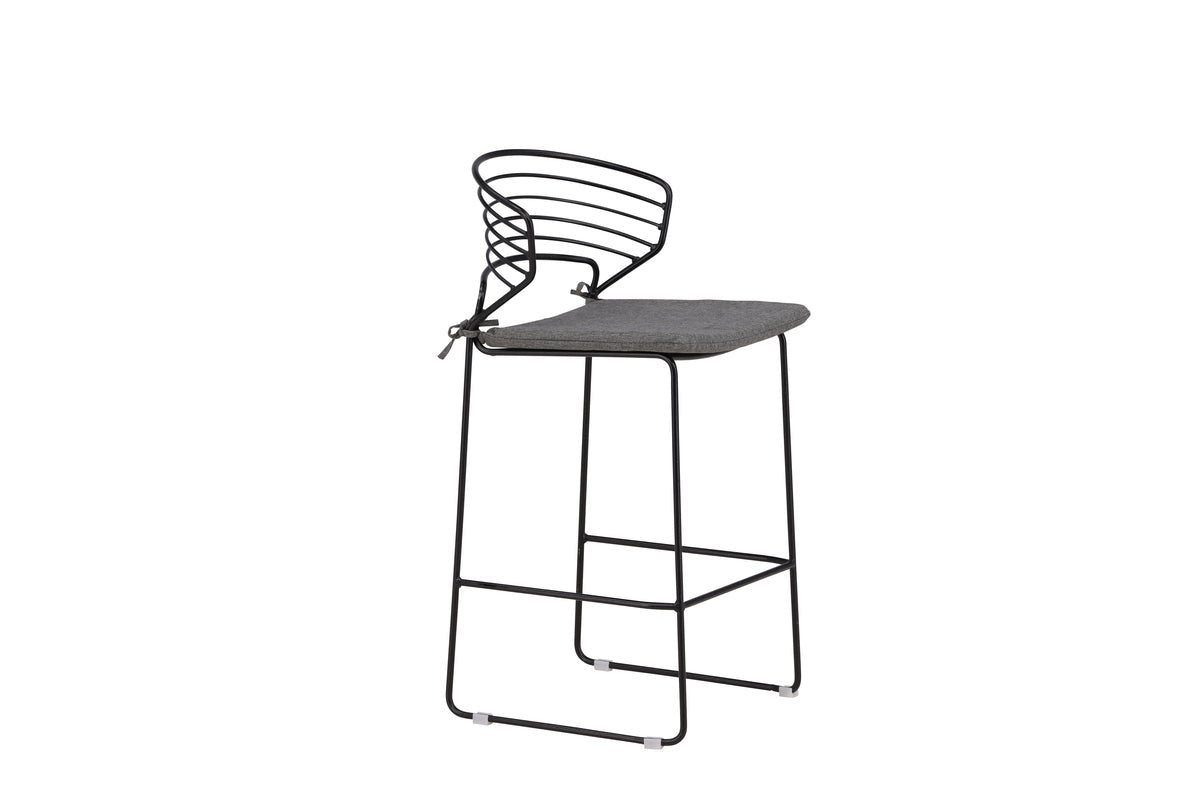 4er Set - Gartenstuhl Como aus Metall Schwarz