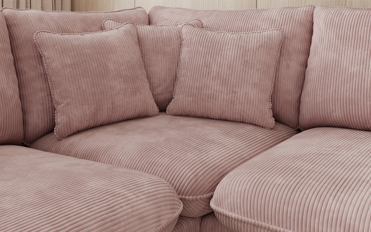 Designer-Ecksofa Laguna mat Metallféiss a Cord