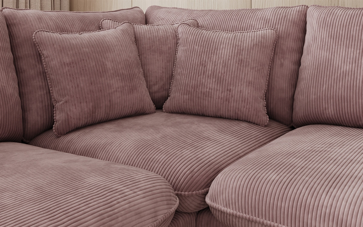Designer-Ecksofa Laguna mat Metallféiss a Cord