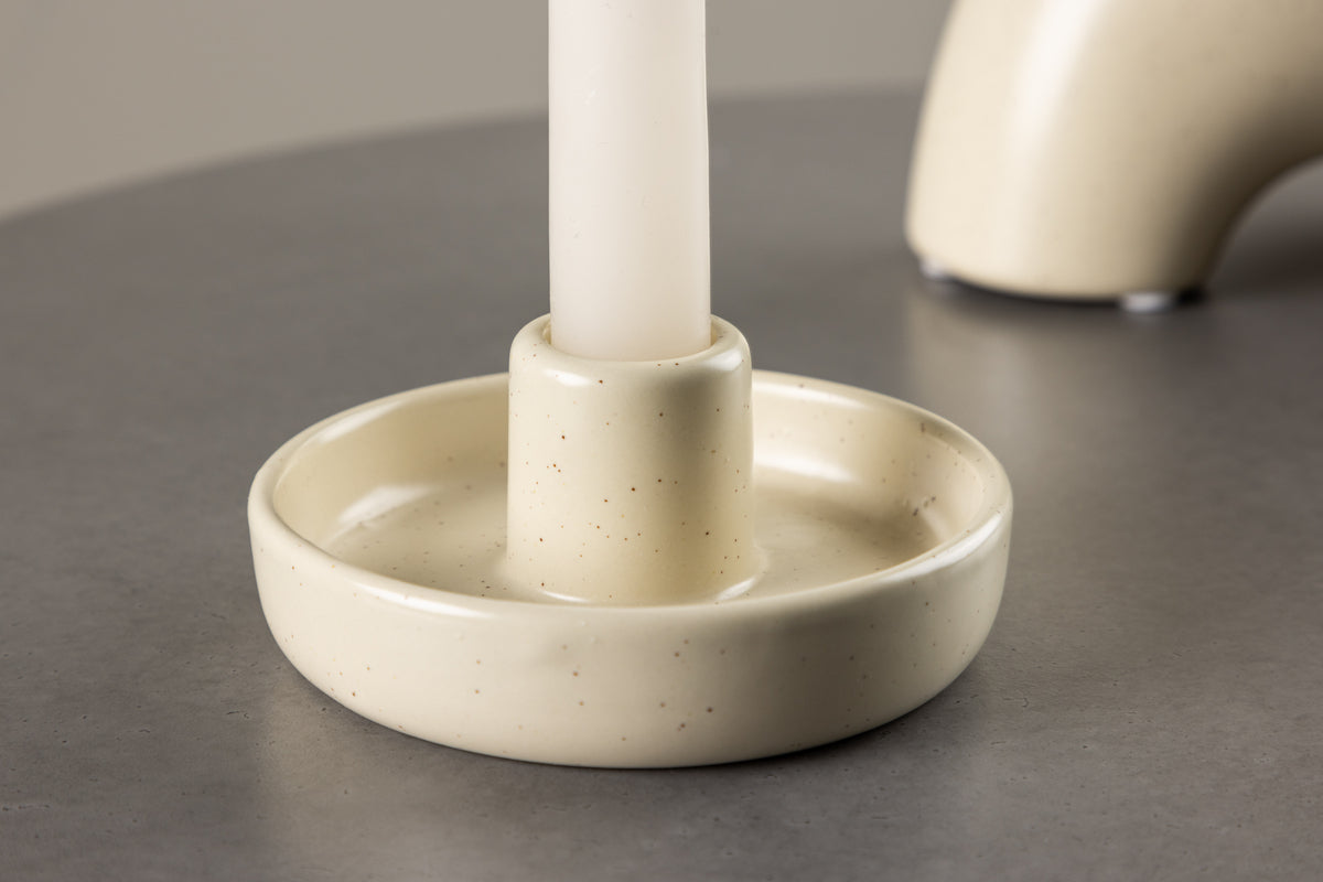 Kerzenhalter Holmes - Ø11 cm aus Steinzeug an der Wiel vu 3 Faarwen