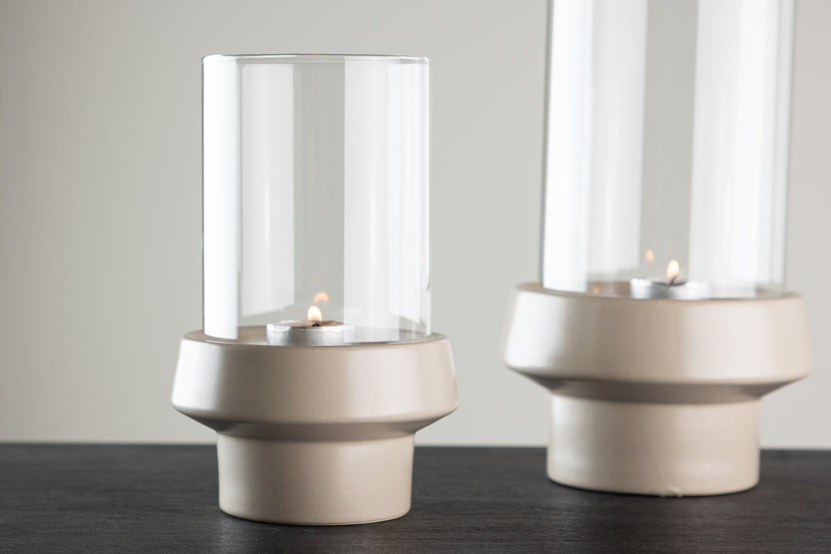 Laterne Harmony - Laterne aus Glas an Steenzeug a verschiddene Faarwen