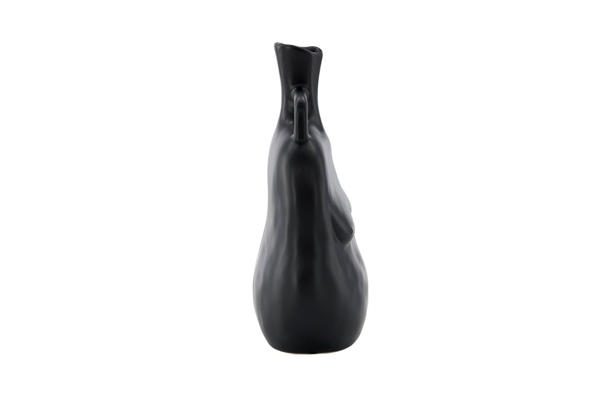 Vase Nerida 25 cm – Körperinspirierte Eleganz in Weiß & Schwarz
