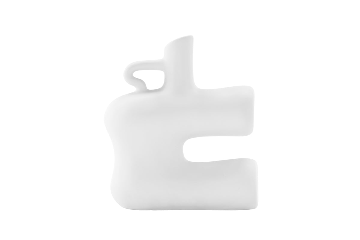 Vase Calvera 19 cm – Skulpturales Designobjekt an Wäiss oder Schwaarz