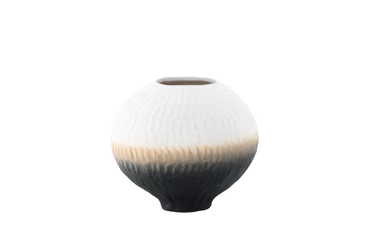 Vase „Aurea“ Ø 24 cm – Béis mat Faarfverlaf