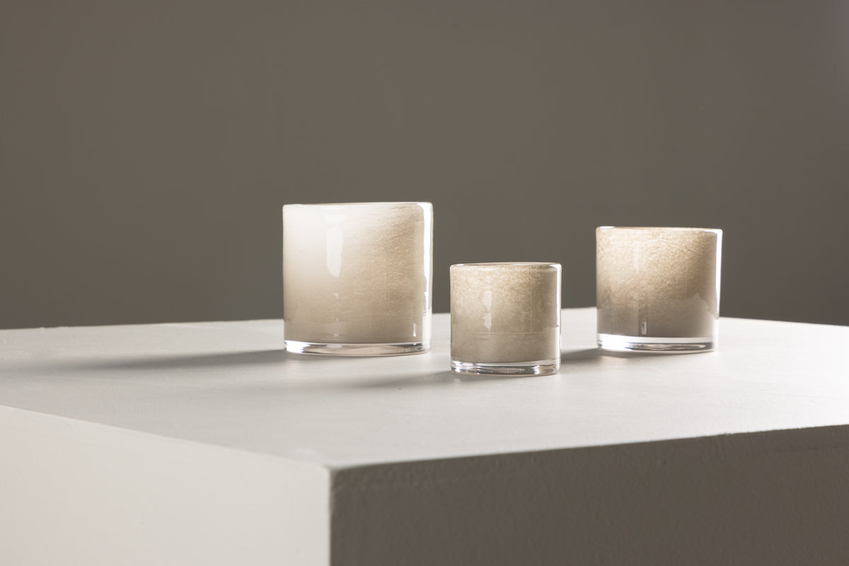 Laterne Honey - Laterne aus Glas a verschiddene Faarwen