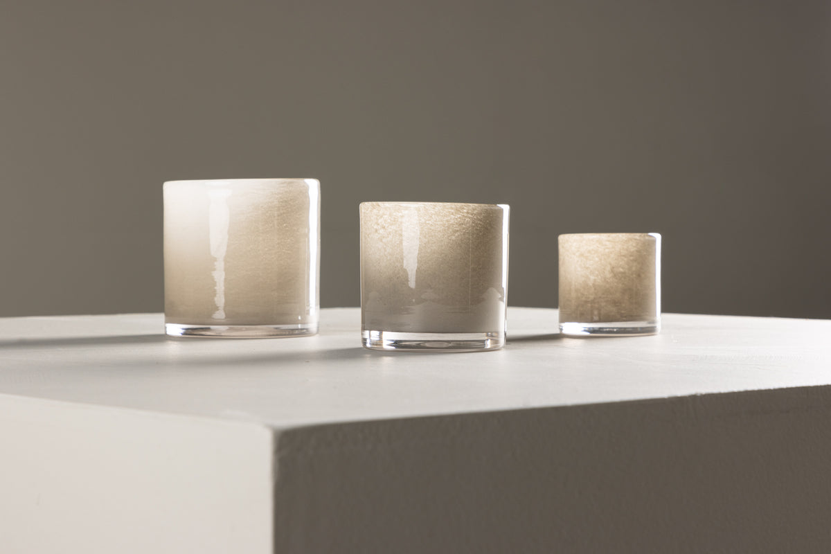 Laterne Polar - Laterne aus Glas a verschiddene Faarwen