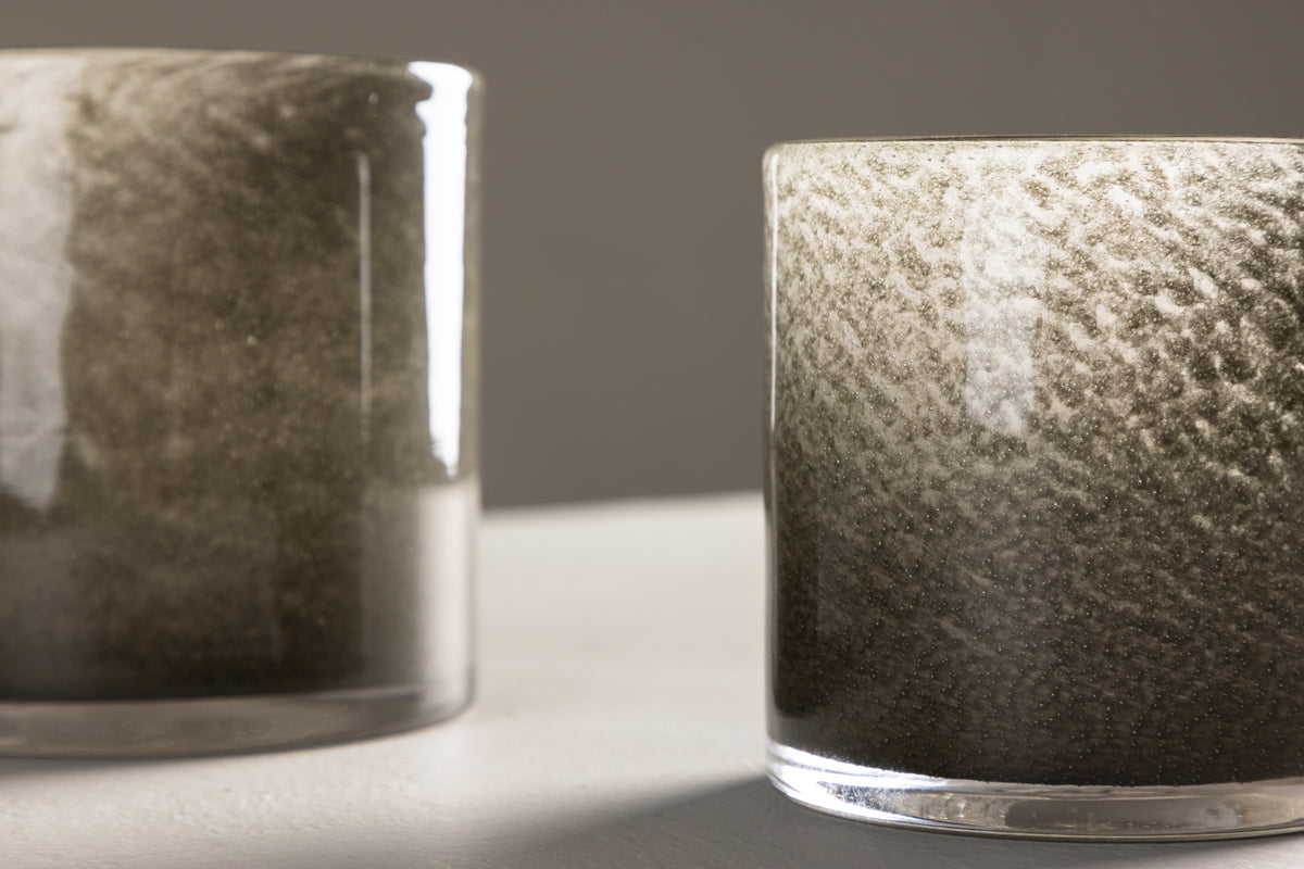 Laterne Polar - Laterne aus Glas a verschiddene Faarwen