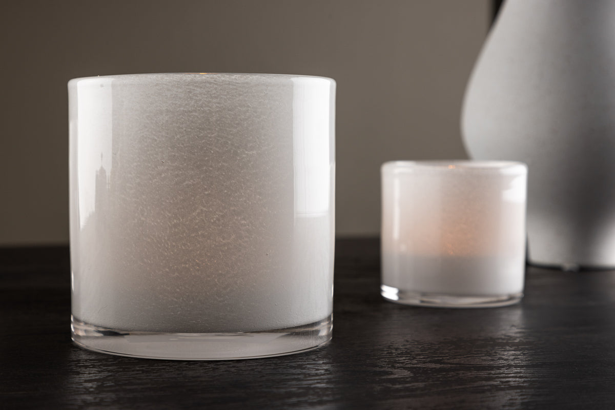 Laterne Eddie - Laterne aus Glas a verschiddene Faarwen