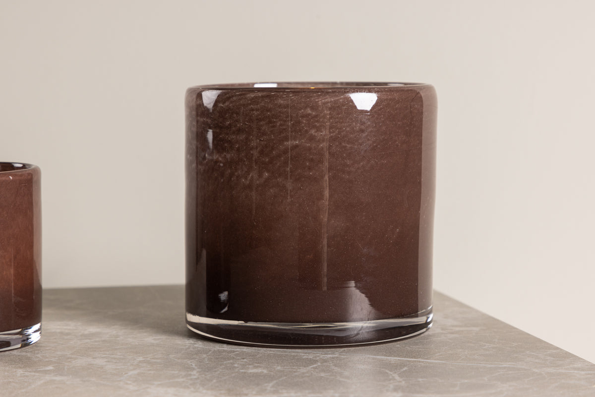 Laterne Eddie - Laterne aus Glas a verschiddene Faarwen