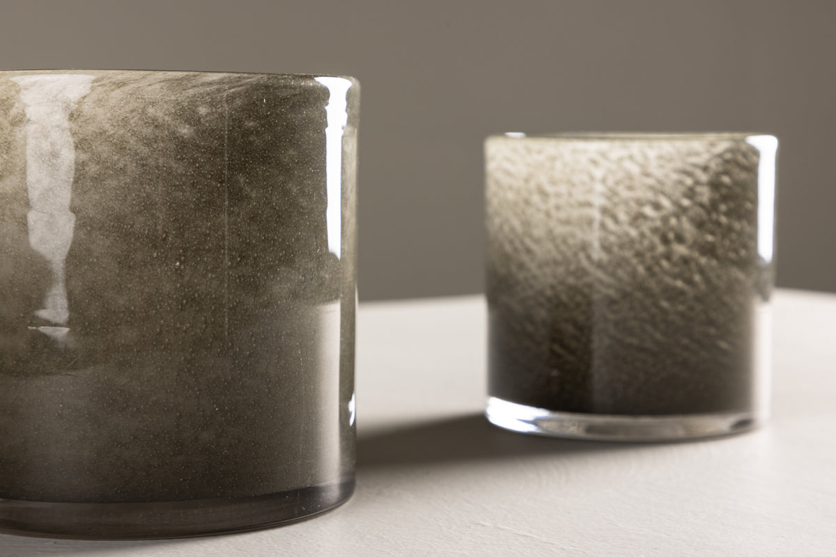 Laterne Eddie - Laterne aus Glas a verschiddene Faarwen