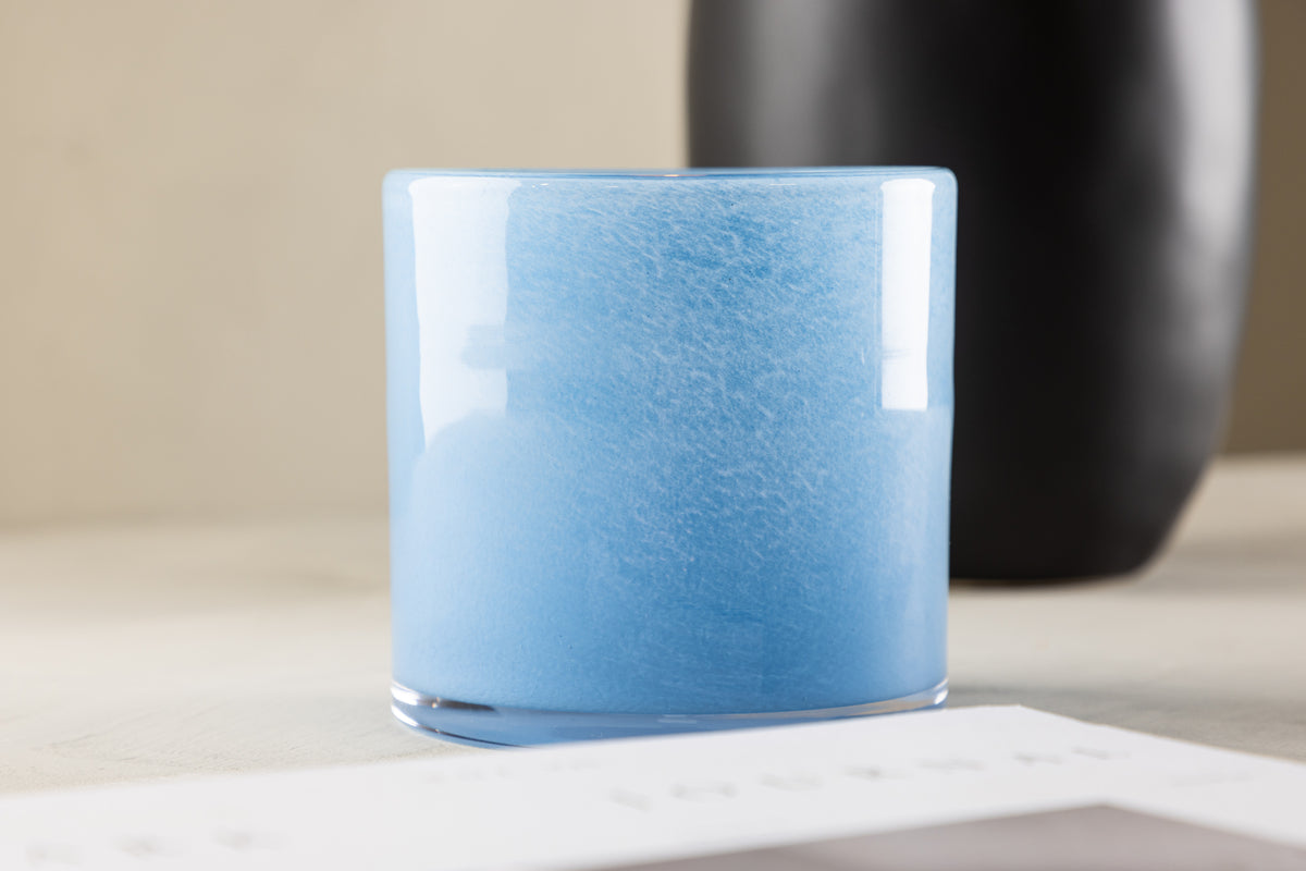 Laterne Eddie - Laterne aus Glas a verschiddene Faarwen