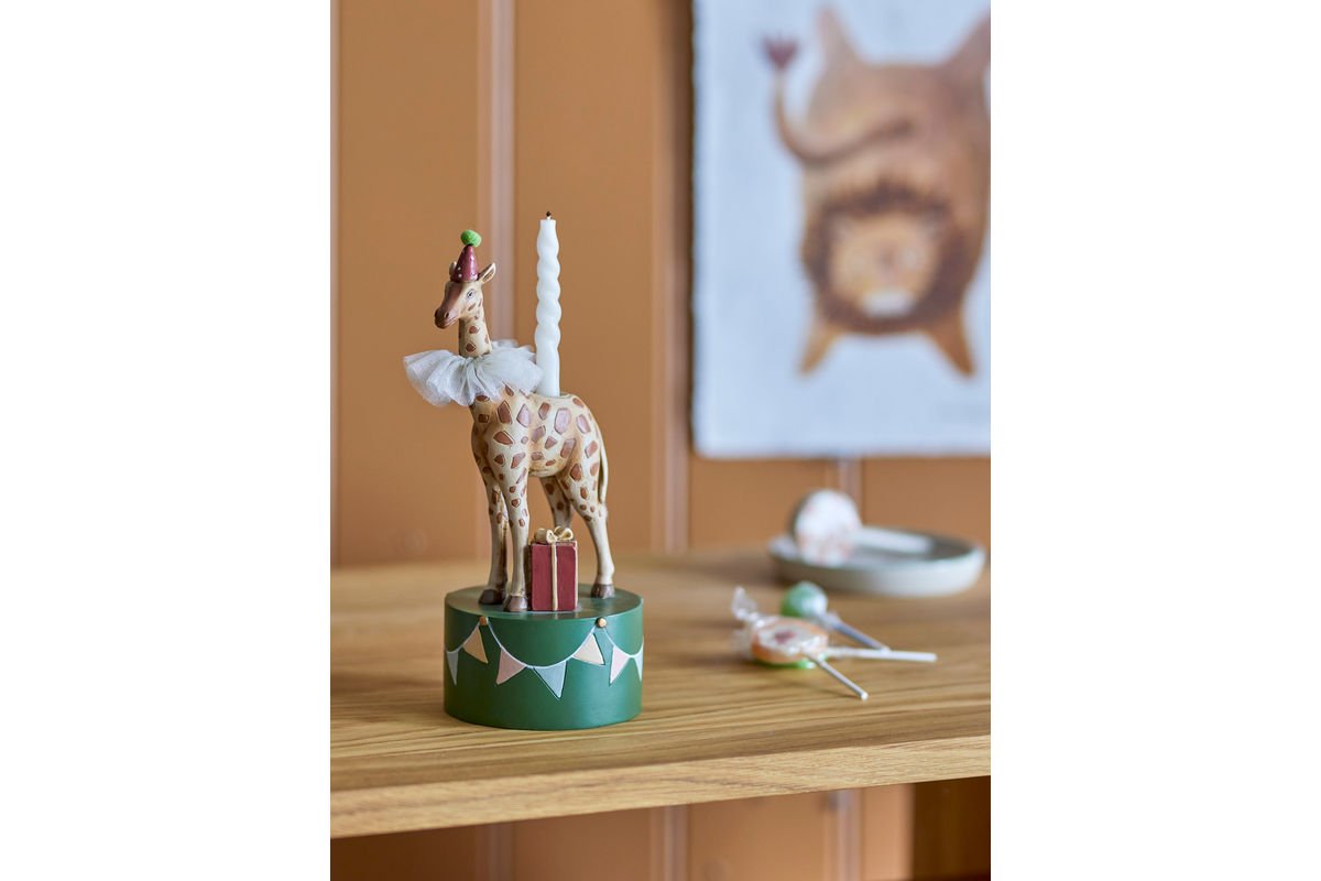 Kanner-Kerzenhalter „Happy Animals“ – Faarweg Déier-Dekoratioun