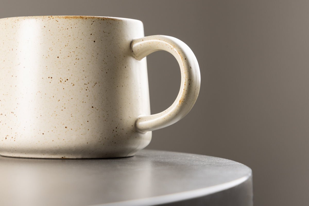 Kaffeetasse Liva - 2er-Set in Beige aus Keramik, in zwei Größen