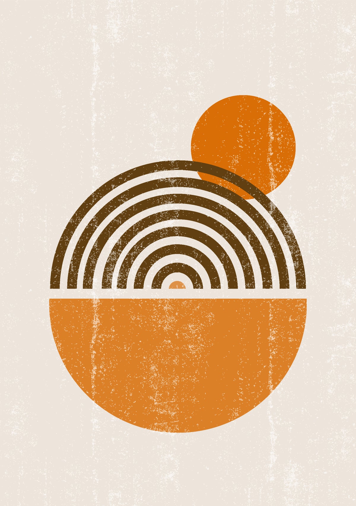 Poster Orange Ball aus héichwäertegem Pabeier