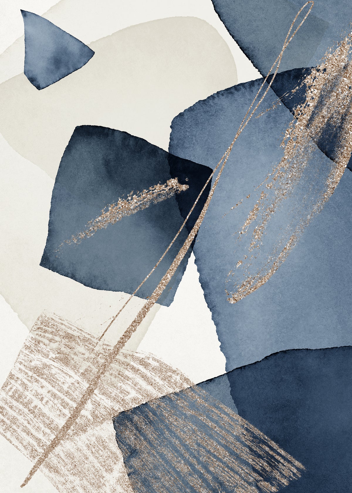 Poster Bleu aus héichwäertegt Pabeier