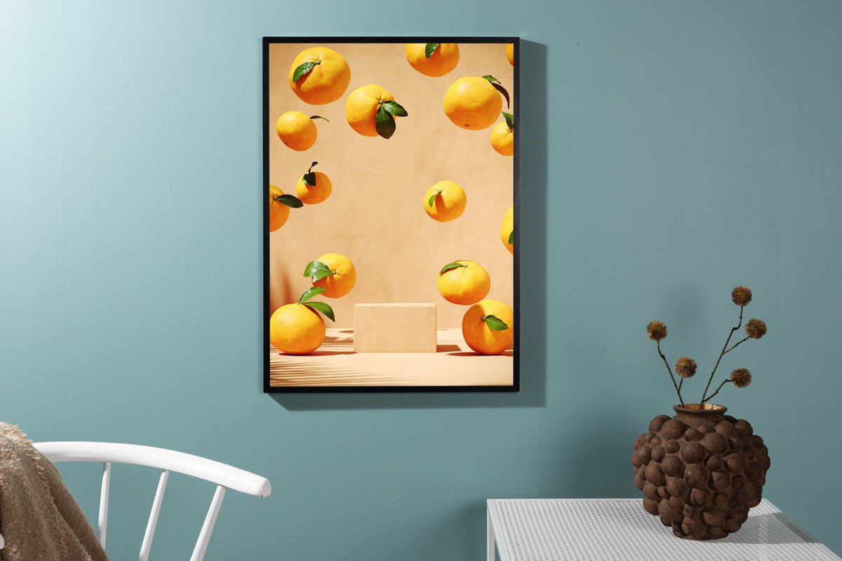 Poster Just Orange aus héichwäertegem Pabeier